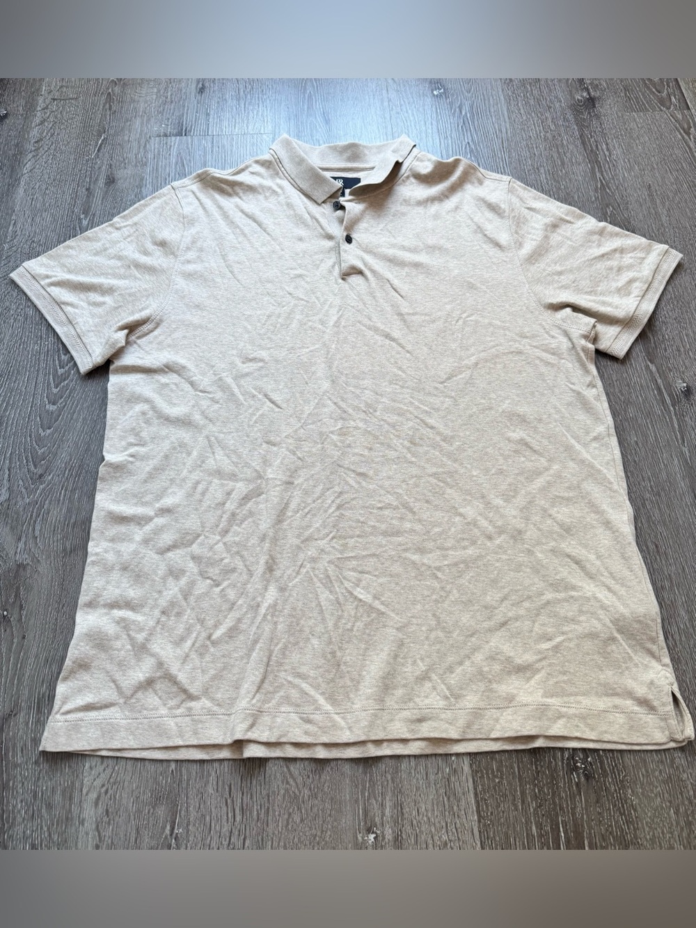Banana Republic Men’s Beige Heather Short Sleeve Polo Shirt XL Tall